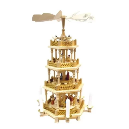 Decor Popular Store 9 Alexander Taron 16722 Richard Glaesser Pyramid - 4 tiers - Nativity Scene. Wise Men Shepherds and Angels